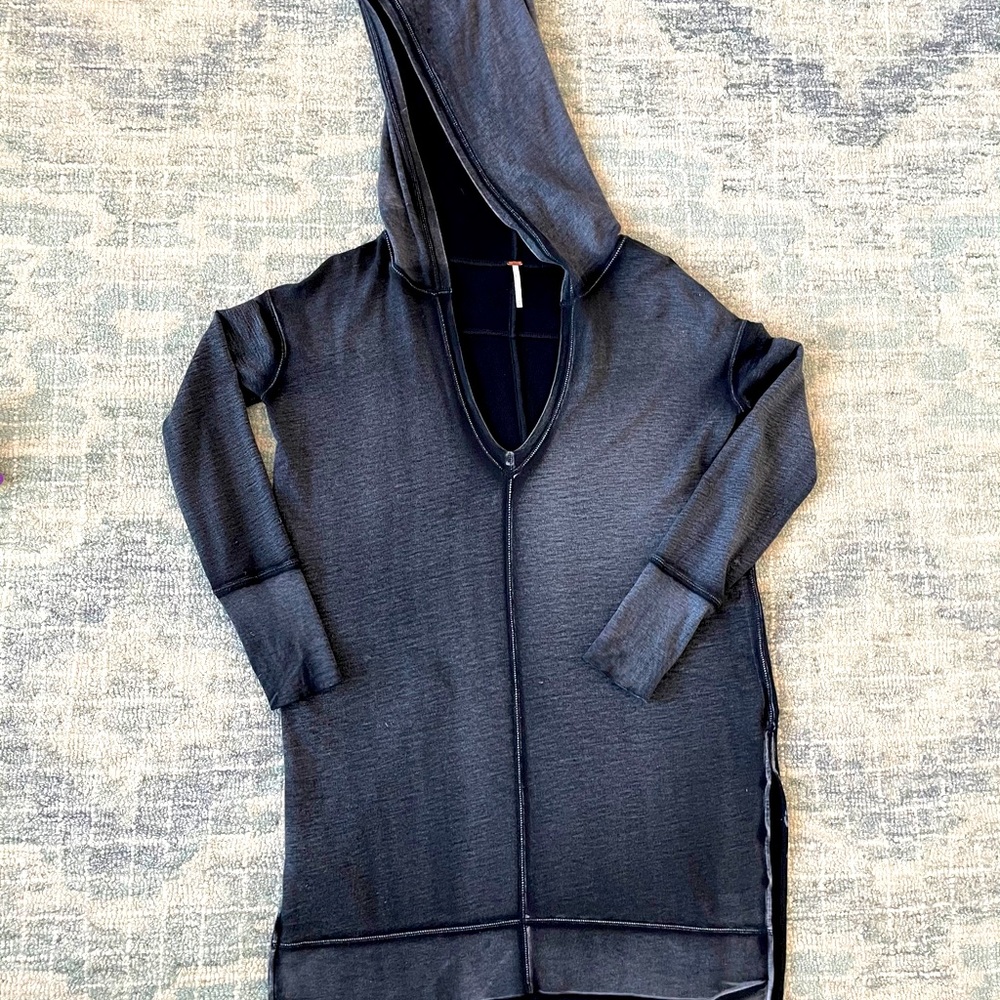 Free People Black sweatshirt dress